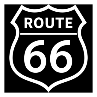 Route 66 Decal (White)